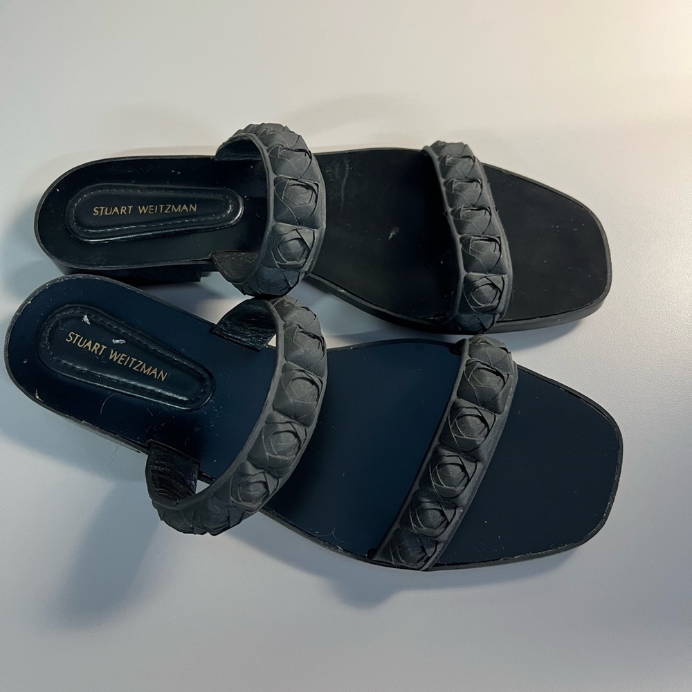 Stuart Weitzman Rosita Slide Sandals Size 9.5 - Picture 5 of 12